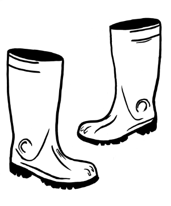 Illustration eines Gummistiefels